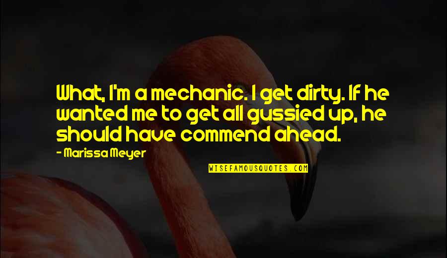 Hostetler Plans Quotes By Marissa Meyer: What, I'm a mechanic. I get dirty. If