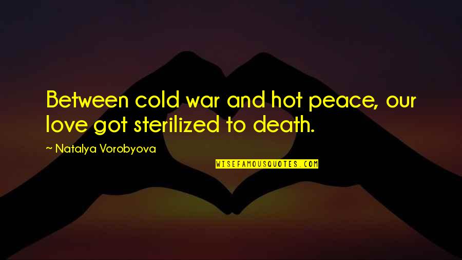 Hot And Love Quotes By Natalya Vorobyova: Between cold war and hot peace, our love