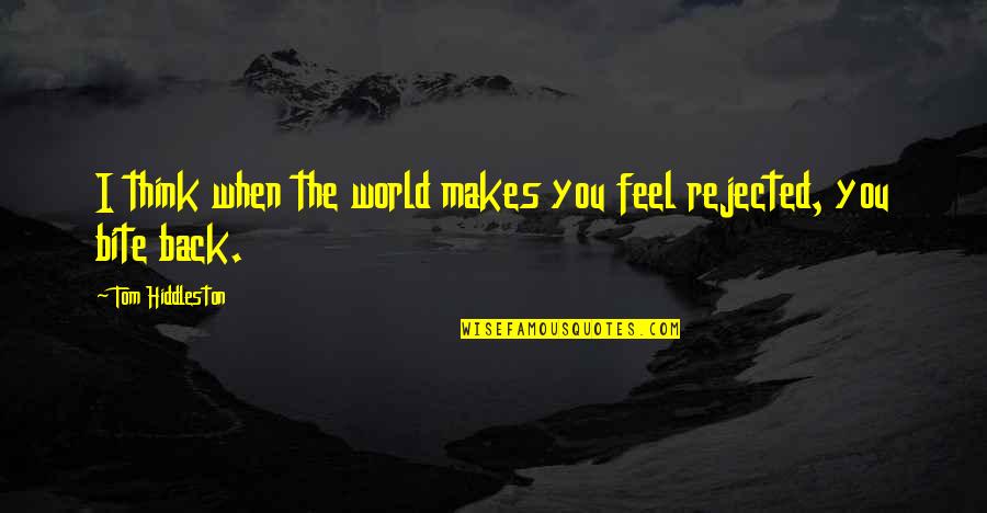 Hot Chocolate And Marshmallow Quotes By Tom Hiddleston: I think when the world makes you feel