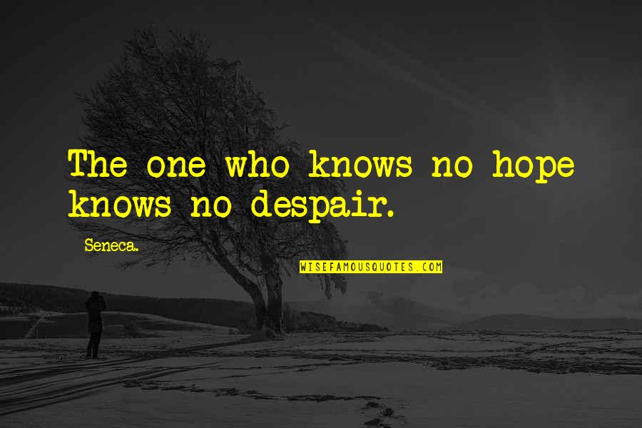 Hot Cougar Quotes By Seneca.: The one who knows no hope knows no