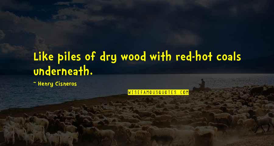 Hot Like Quotes By Henry Cisneros: Like piles of dry wood with red-hot coals Hot Like Quotes By Henry Cisneros: Like piles of dry wood with red-hot coals