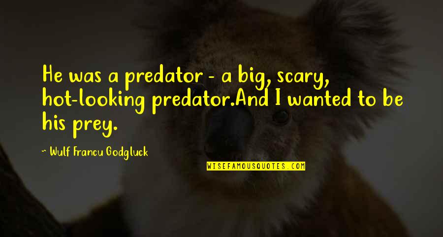 Hot Looking Quotes By Wulf Francu Godgluck: He was a predator - a big, scary,