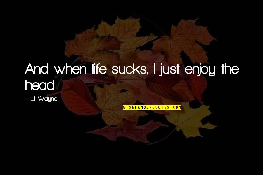 Hott Quotes By Lil' Wayne: And when life sucks, I just enjoy the