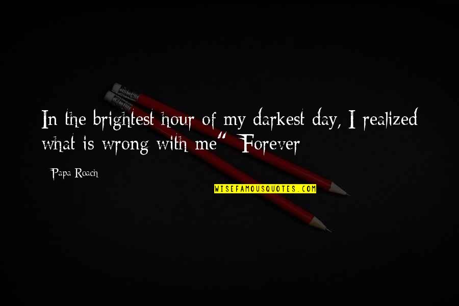Hour What Quotes By Papa Roach: In the brightest hour of my darkest day,