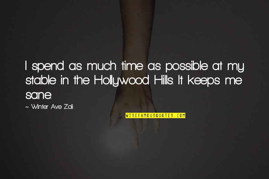 Houris Pearls Quotes By Winter Ave Zoli: I spend as much time as possible at