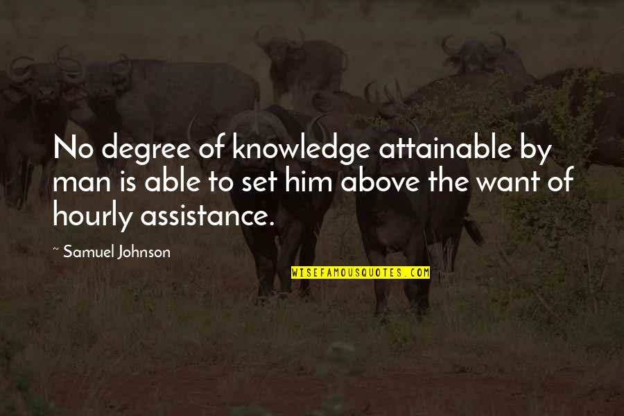 Hourly Quotes By Samuel Johnson: No degree of knowledge attainable by man is Hourly Quotes By Samuel Johnson: No degree of knowledge attainable by man is