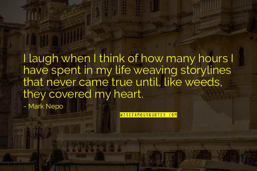 Hours That Quotes By Mark Nepo: I laugh when I think of how many
