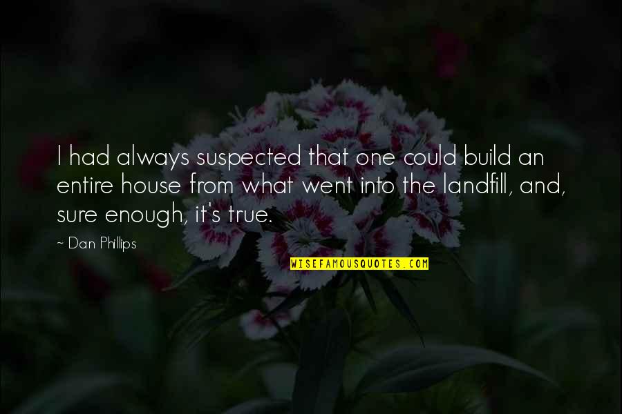House Build Quotes By Dan Phillips: I had always suspected that one could build