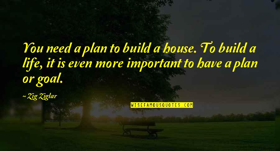 House Build Quotes By Zig Ziglar: You need a plan to build a house.