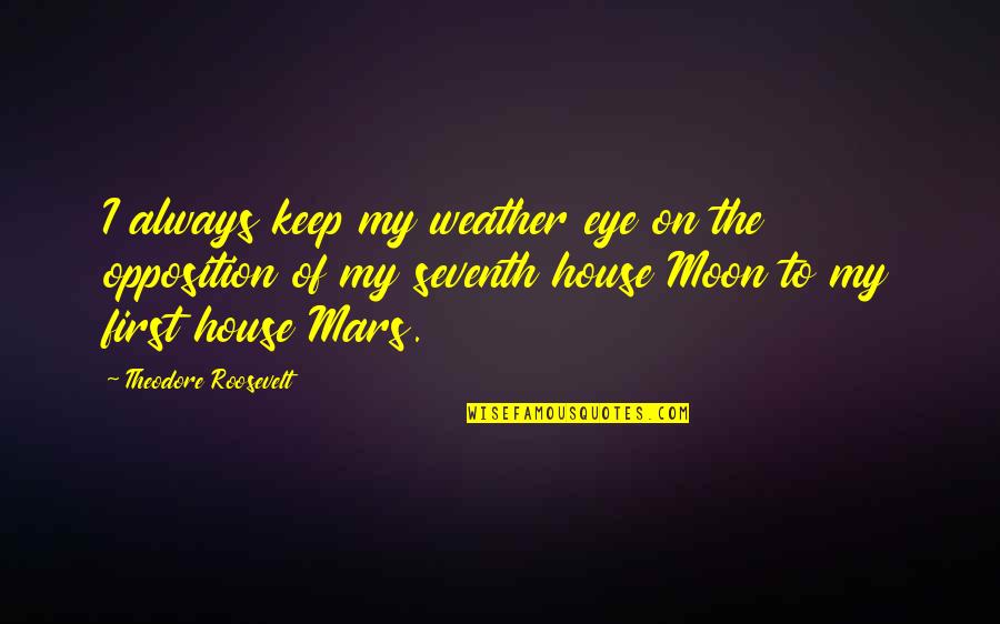 House On Moon Quotes By Theodore Roosevelt: I always keep my weather eye on the House On Moon Quotes By Theodore Roosevelt: I always keep my weather eye on the