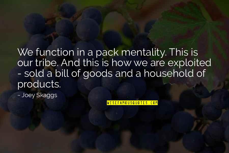 Household Quotes By Joey Skaggs: We function in a pack mentality. This is