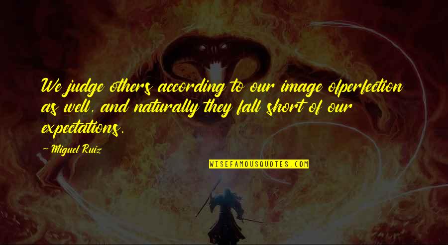 Houses In Harry Potter Quotes By Miguel Ruiz: We judge others according to our image ofperfection Houses In Harry Potter Quotes By Miguel Ruiz: We judge others according to our image ofperfection