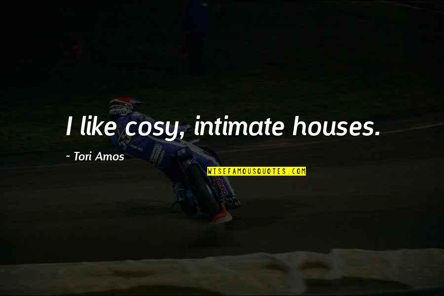 Houses Quotes By Tori Amos: I like cosy, intimate houses.