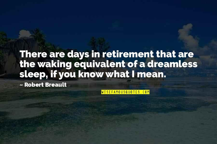 Housos Funny Quotes By Robert Breault: There are days in retirement that are the