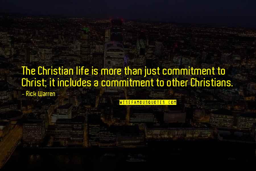 Hovertrax Quotes By Rick Warren: The Christian life is more than just commitment Hovertrax Quotes By Rick Warren: The Christian life is more than just commitment
