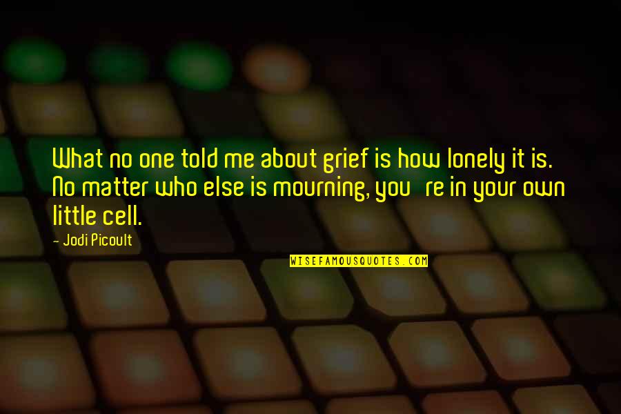 How About You Quotes By Jodi Picoult: What no one told me about grief is How About You Quotes By Jodi Picoult: What no one told me about grief is