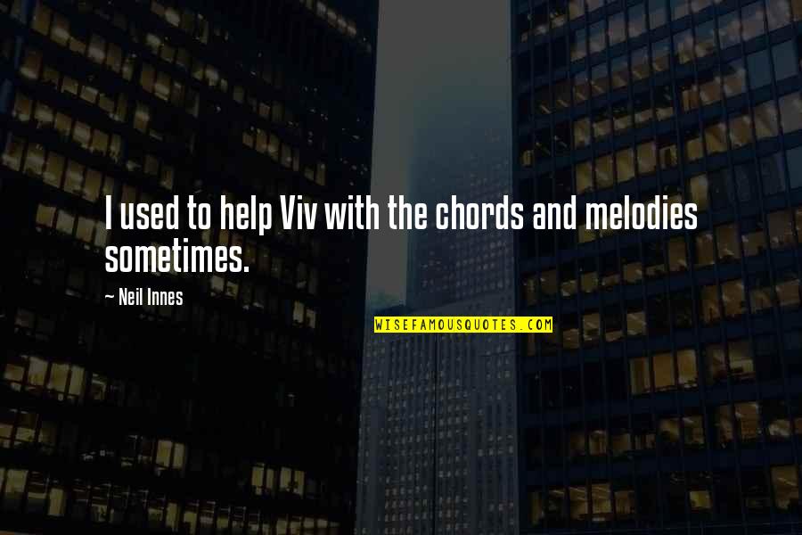 How Affairs Happen Quotes By Neil Innes: I used to help Viv with the chords
