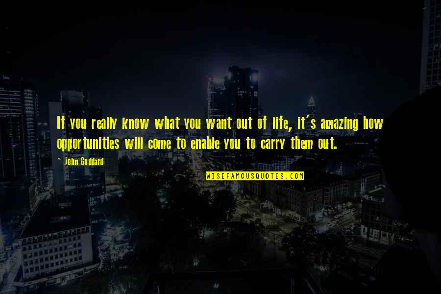 How Amazing Is Life Quotes By John Goddard: If you really know what you want out How Amazing Is Life Quotes By John Goddard: If you really know what you want out