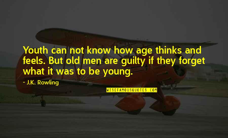 How Can I Forget You Quotes By J.K. Rowling: Youth can not know how age thinks and