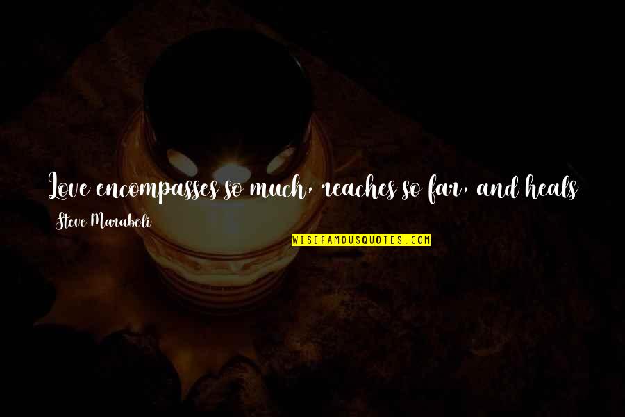 How Deeply I Love You Quotes By Steve Maraboli: Love encompasses so much, reaches so far, and How Deeply I Love You Quotes By Steve Maraboli: Love encompasses so much, reaches so far, and