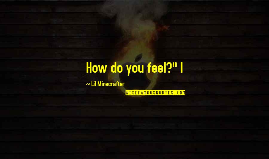 How Do You Feel Quotes By Lil Minecrafter: How do you feel?" I