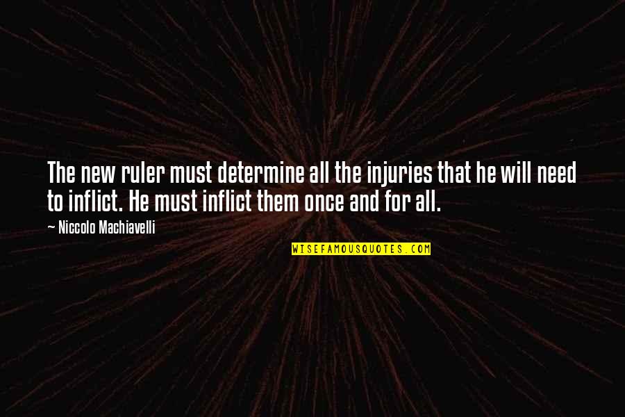 How Easter Is Not About A Rabbit Quotes By Niccolo Machiavelli: The new ruler must determine all the injuries How Easter Is Not About A Rabbit Quotes By Niccolo Machiavelli: The new ruler must determine all the injuries