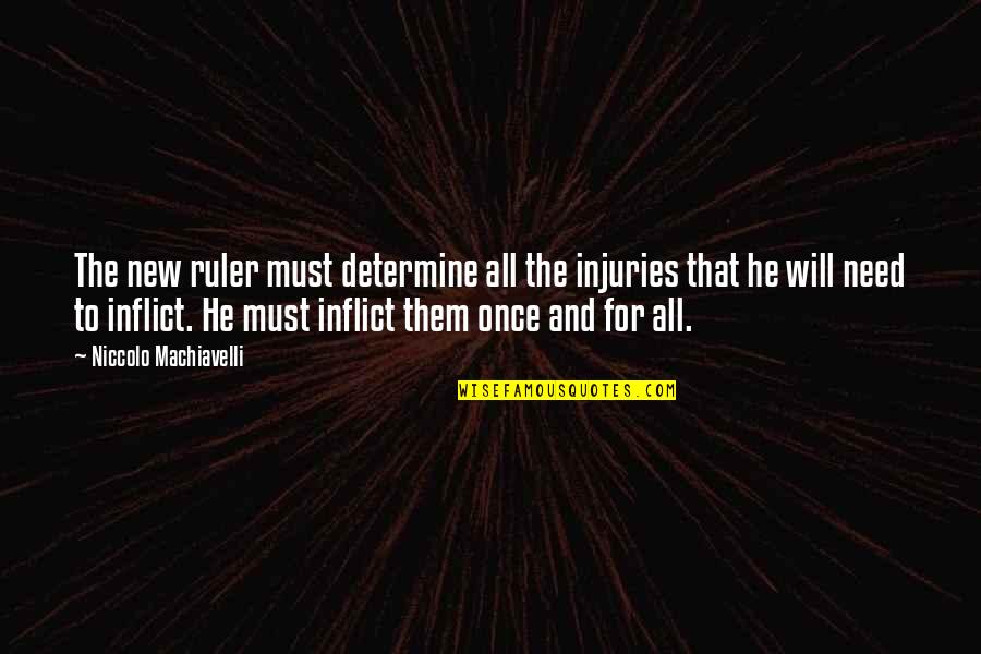 How Easter Is Not About A Rabbit Quotes By Niccolo Machiavelli: The new ruler must determine all the injuries