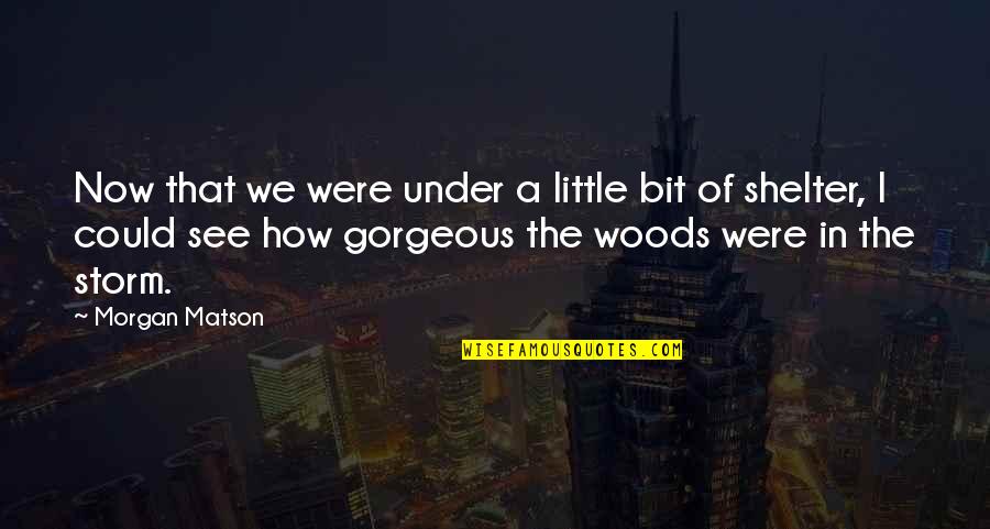 How Gorgeous You Are Quotes By Morgan Matson: Now that we were under a little bit
