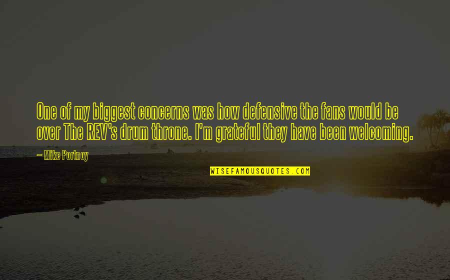 How Grateful You Are Quotes By Mike Portnoy: One of my biggest concerns was how defensive