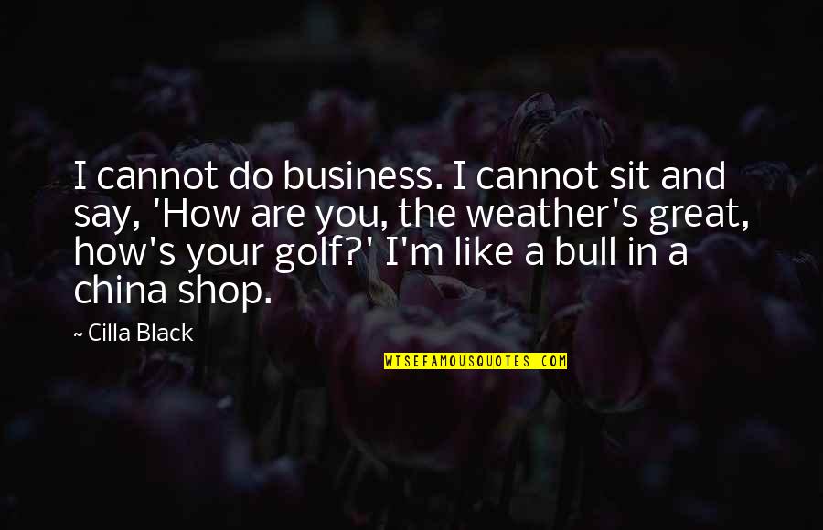 How Great You Are Quotes By Cilla Black: I cannot do business. I cannot sit and