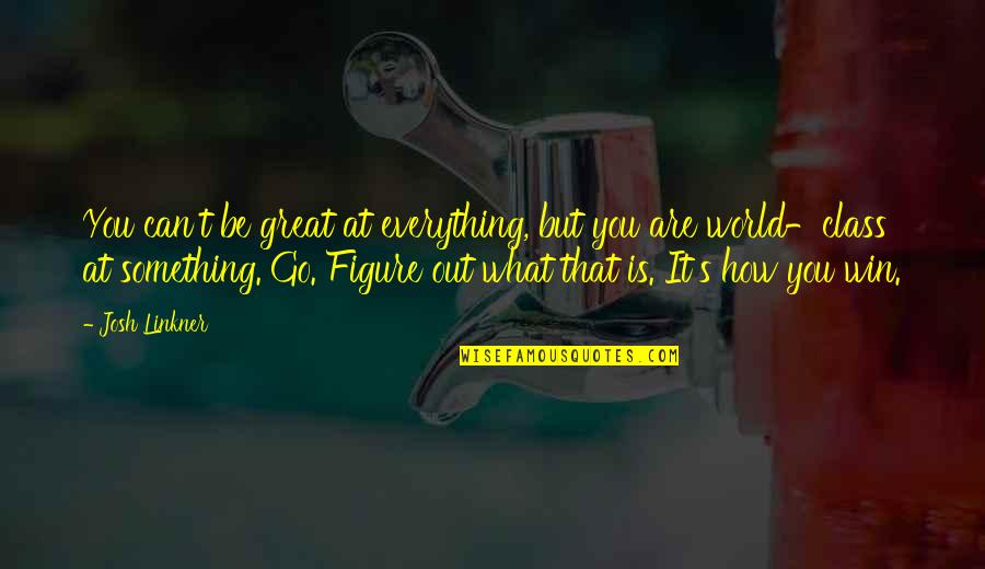 How Great You Are Quotes By Josh Linkner: You can't be great at everything, but you How Great You Are Quotes By Josh Linkner: You can't be great at everything, but you