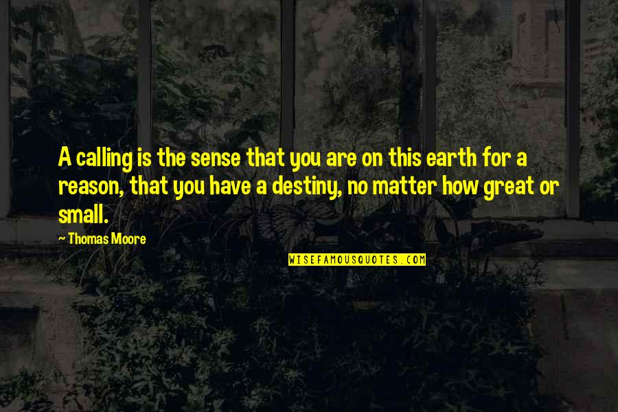How Great You Are Quotes By Thomas Moore: A calling is the sense that you are