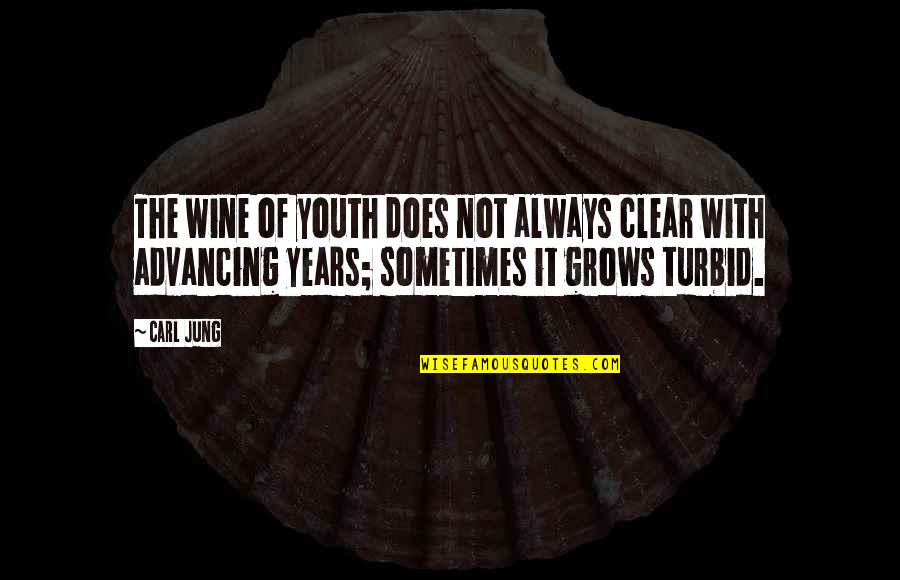 How Guys Should Be Quotes By Carl Jung: The wine of youth does not always clear