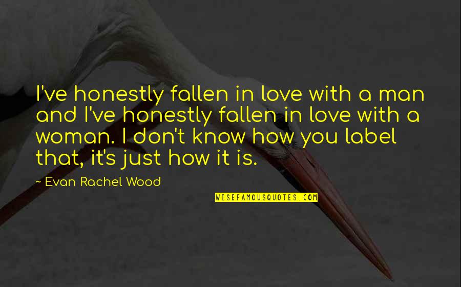 How I Know I Love You Quotes By Evan Rachel Wood: I've honestly fallen in love with a man How I Know I Love You Quotes By Evan Rachel Wood: I've honestly fallen in love with a man