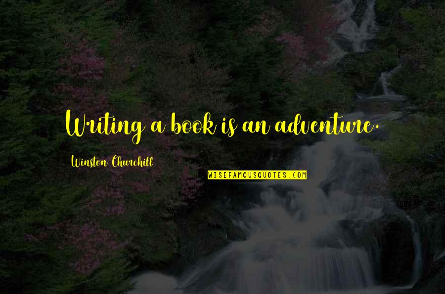 How I Would Treat You Quotes By Winston Churchill: Writing a book is an adventure.