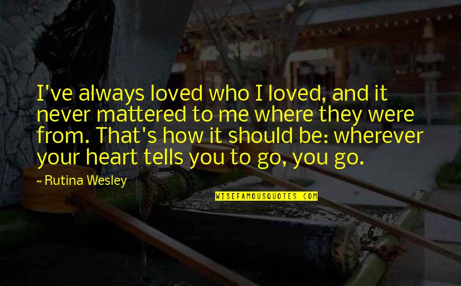 How It Should Be Quotes By Rutina Wesley: I've always loved who I loved, and it