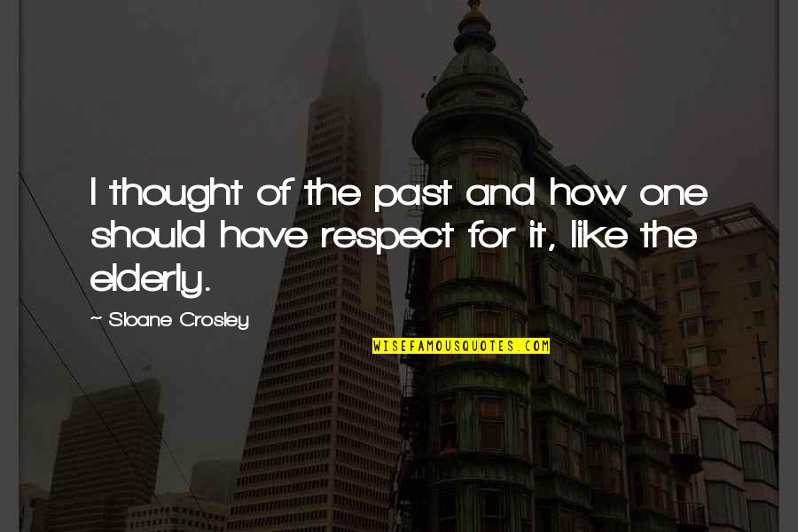 How It Should Be Quotes By Sloane Crosley: I thought of the past and how one