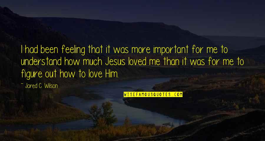 How Love Is Important Quotes By Jared C. Wilson: I had been feeling that it was more