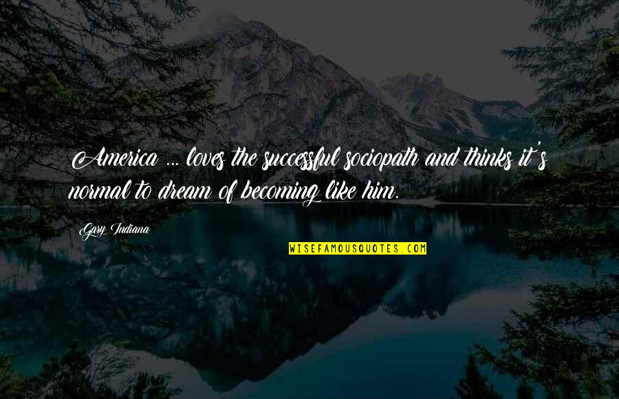 How Many Miles To Babylon Swan Quotes By Gary Indiana: America ... loves the successful sociopath and thinks