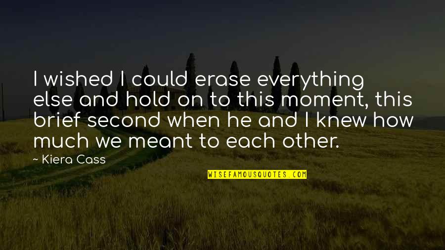 How Much To Love Quotes By Kiera Cass: I wished I could erase everything else and