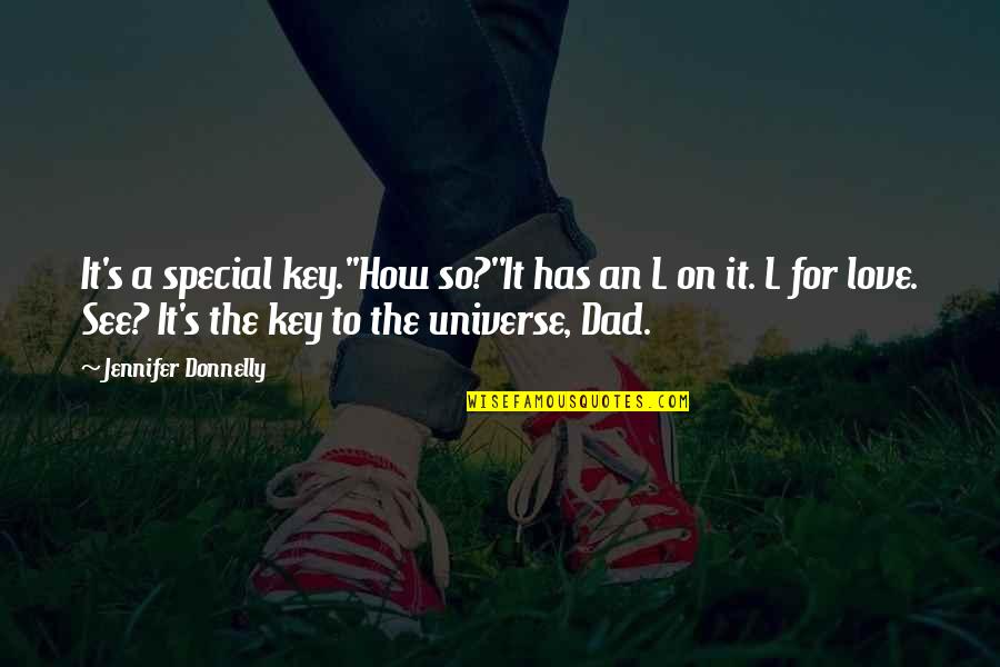 How Much You Love Your Dad Quotes By Jennifer Donnelly: It's a special key.''How so?''It has an L