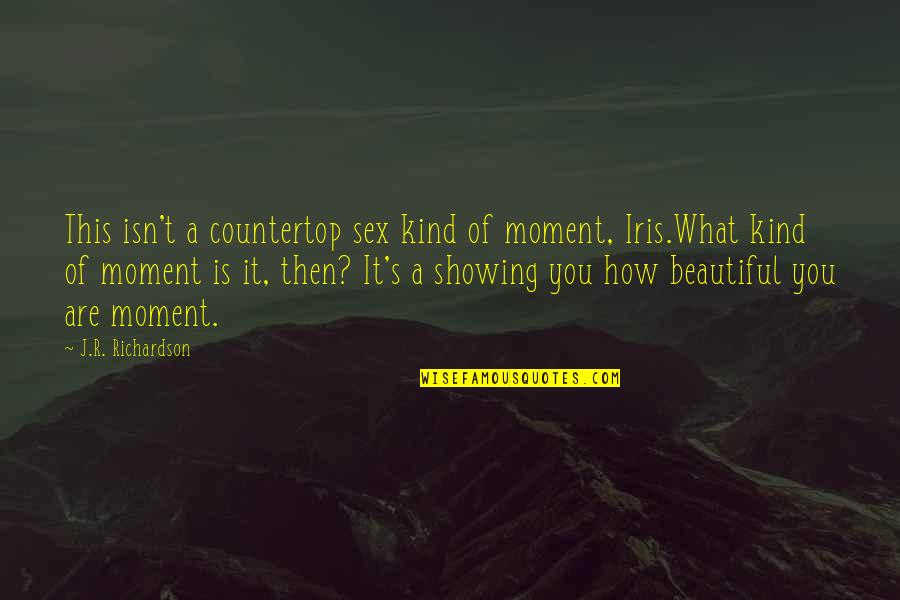 How R You Quotes By J.R. Richardson: This isn't a countertop sex kind of moment,