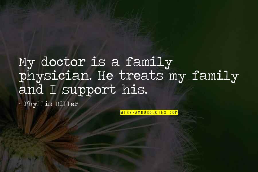 How Strong Is Love Quotes By Phyllis Diller: My doctor is a family physician. He treats