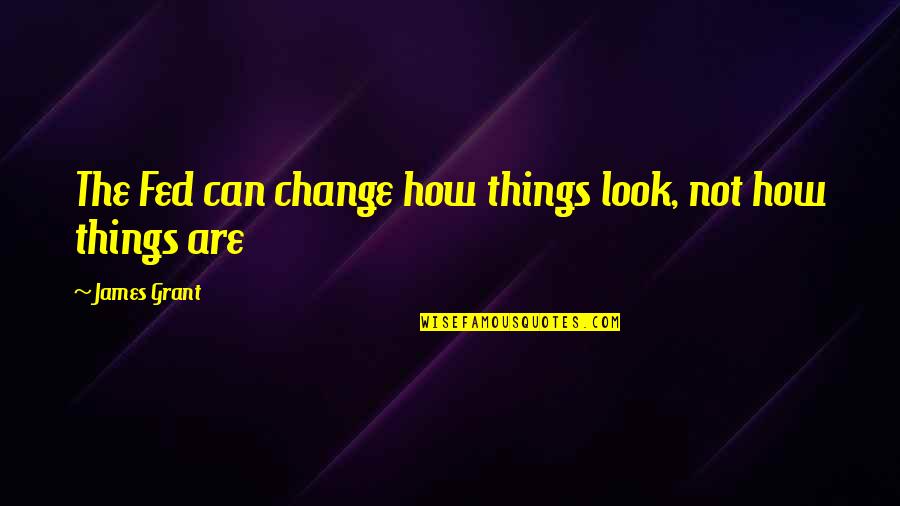 How Things Change Quotes By James Grant: The Fed can change how things look, not