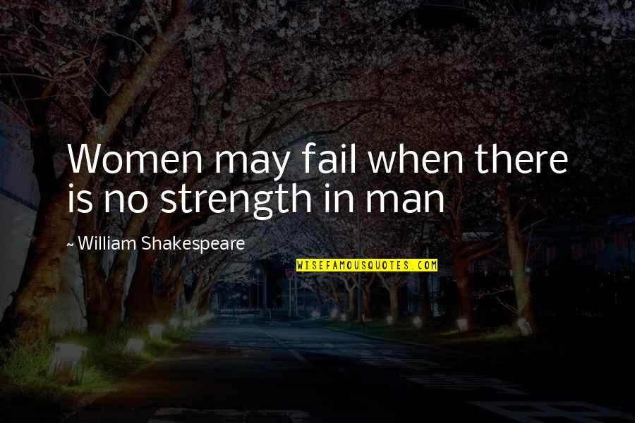 How To Frame Your Own Quotes By William Shakespeare: Women may fail when there is no strength