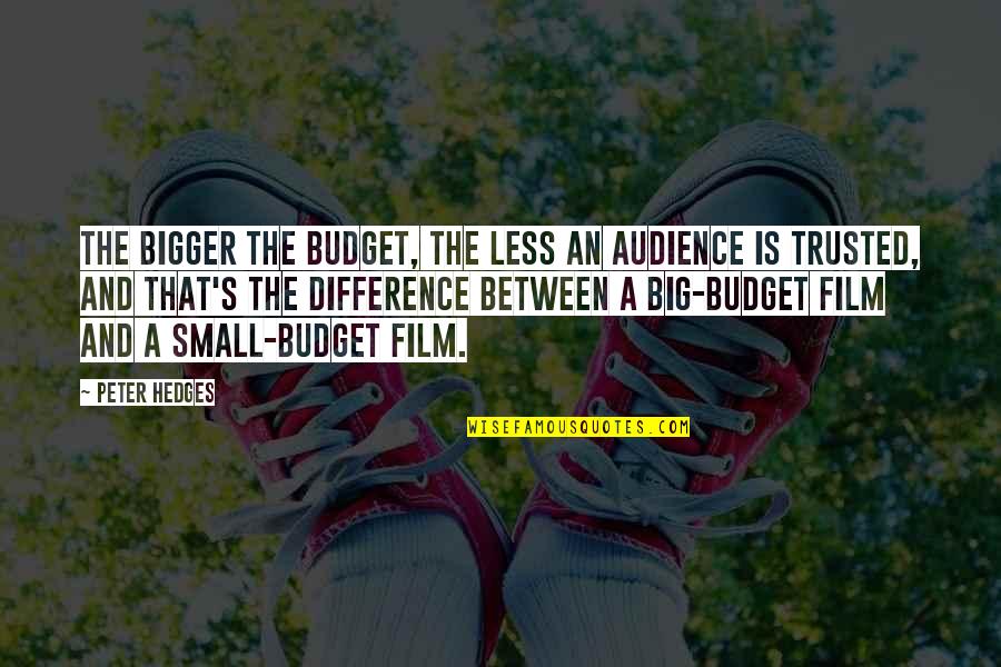 How To Get The Best Home Insurance Quote Quotes By Peter Hedges: The bigger the budget, the less an audience