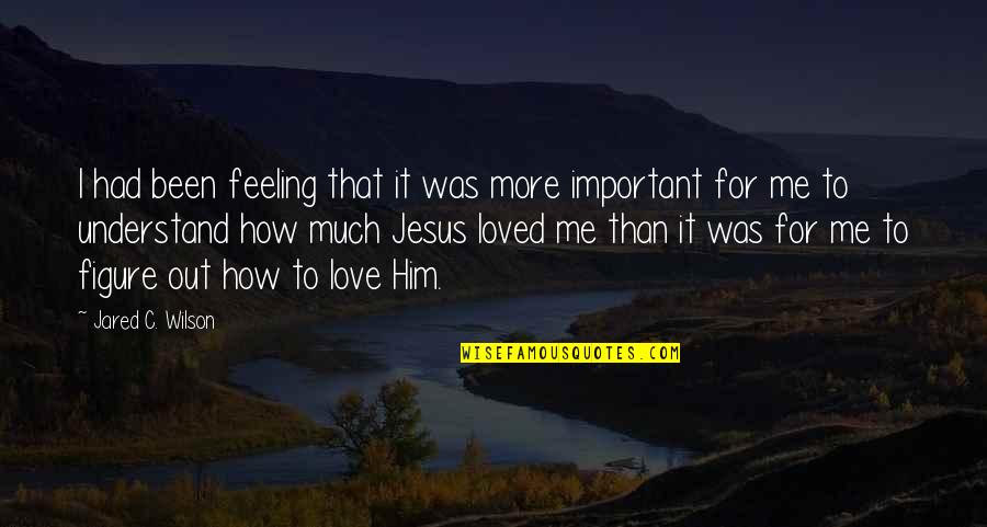 How To Love Me Quotes By Jared C. Wilson: I had been feeling that it was more