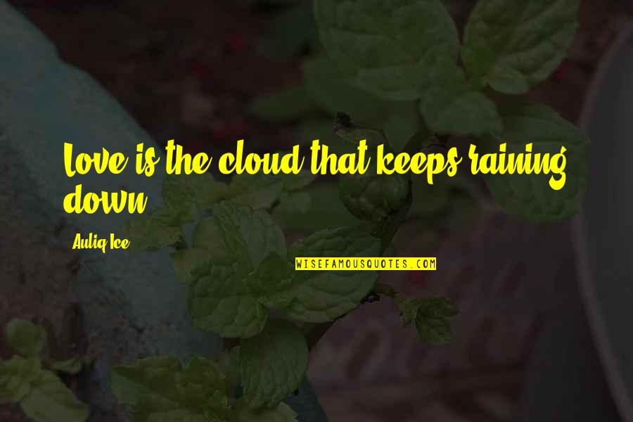 How To Make Money Selling Drugs Quotes By Auliq Ice: Love is the cloud that keeps raining down.