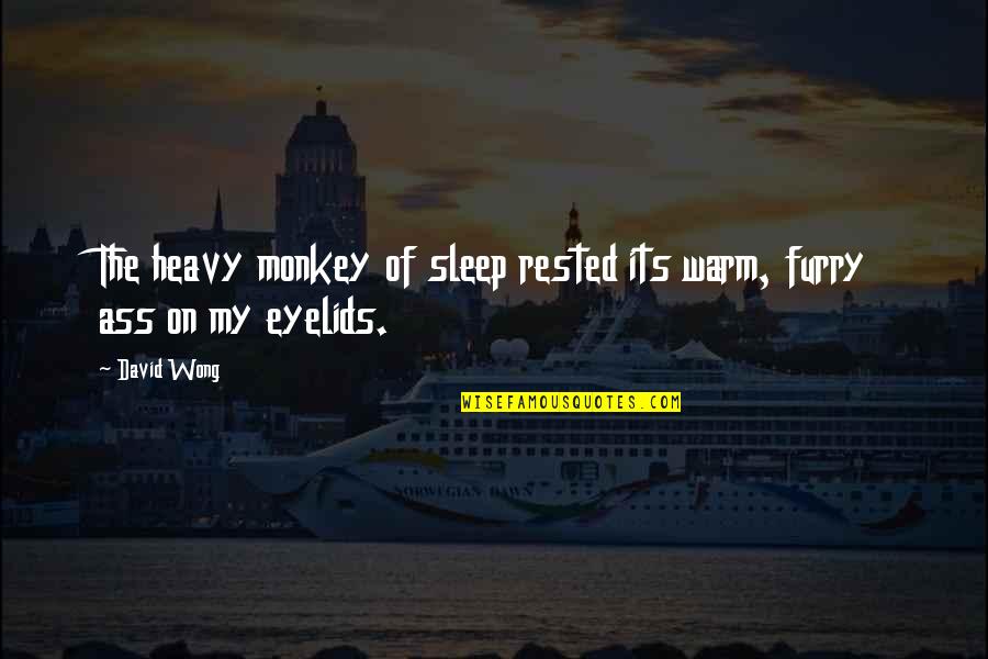 How To Omit In A Quote Quotes By David Wong: The heavy monkey of sleep rested its warm,