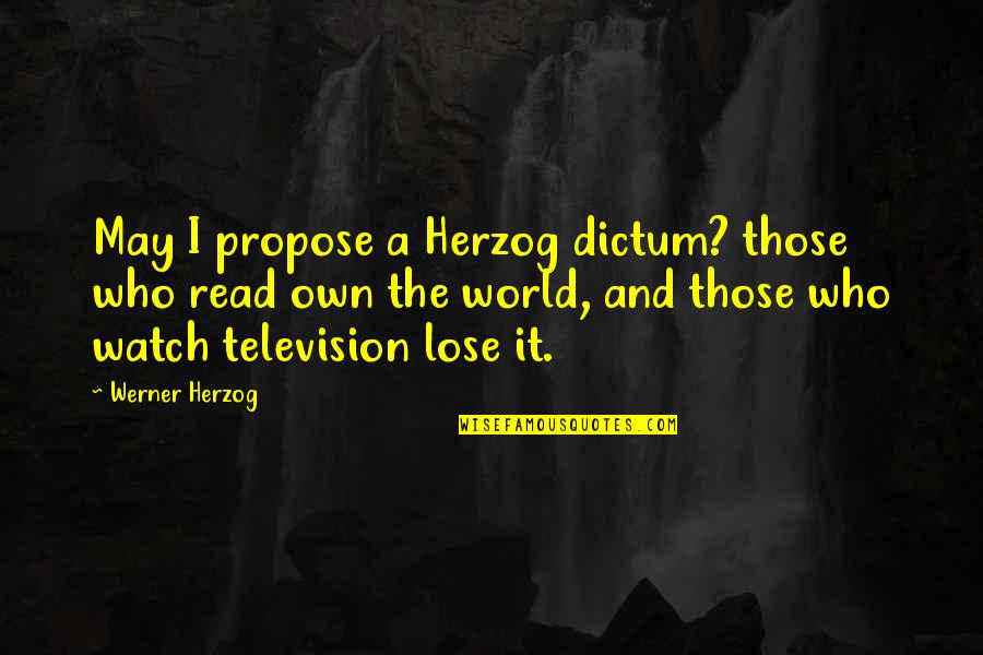 How To Read Treasury Quotes By Werner Herzog: May I propose a Herzog dictum? those who